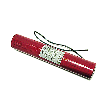 3,6v 4,0Ah nødlysbatteripakke m/ Ledning u/kontakt