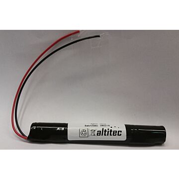 Nødlysbatteri 4,8V 600mAh 2/3AA NIMH stav med ledning