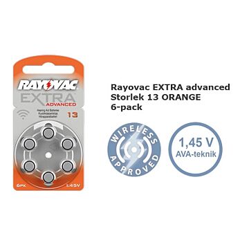 Rayovac EXTRA Advanced 13 1,45V Høreapparatbatteri PR 48, AR48, ZA13