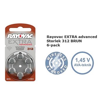 Rayovac EXTRA Advanced 312 1,45V Hörapparatsbatteri  PR 41