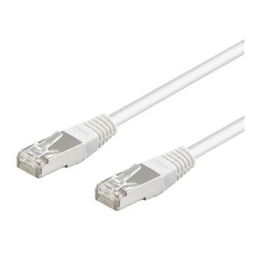 1 meter Hvit CAT 5e F/UTP nettverkskabel med skjerming 2x RJ45