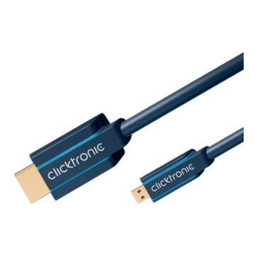 Clicktronic 3m HDMI till micro HDMI kabel