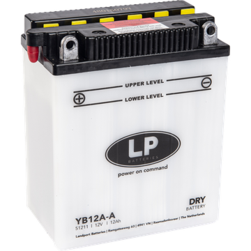 YB12A-A batteri til MC og ATV 12V 12Ah (135x81x162mm)