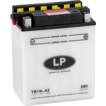 12V Standard 14 Ah YB14L-A2 Syrefylt Blybatteri