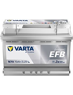 VARTA Dynamic EFB Batteri 12V 70AH 760CCA (278x175x190/190mm) +høyre N70