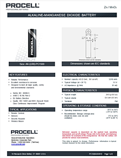 AA LR06 MN1500 Duracell Procell Batteri 1,5V Alkaliskt 10pk