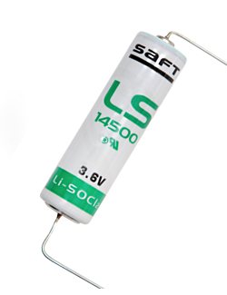 Komfyrvakt batteri 3,6V AA Lithium batteri med aksiale pinner.