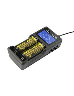 Lader for 2 stk 18650, 21700 batterier Li-ion 18650 Xtar VC2