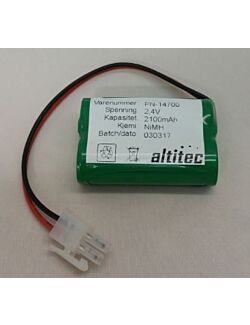 Nødlysbatteri 2,4V 2,1Ah NIMH erstatter Glamox 19596024