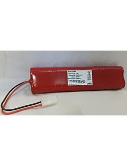 Batteri nødlys 9,6V 8 celler 4,0Ah NIMH 210x50x25mm