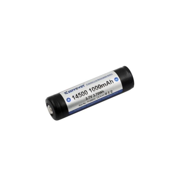 Ladbart AA 14500 3.7V 1000mAh - med sikkerhetskrets