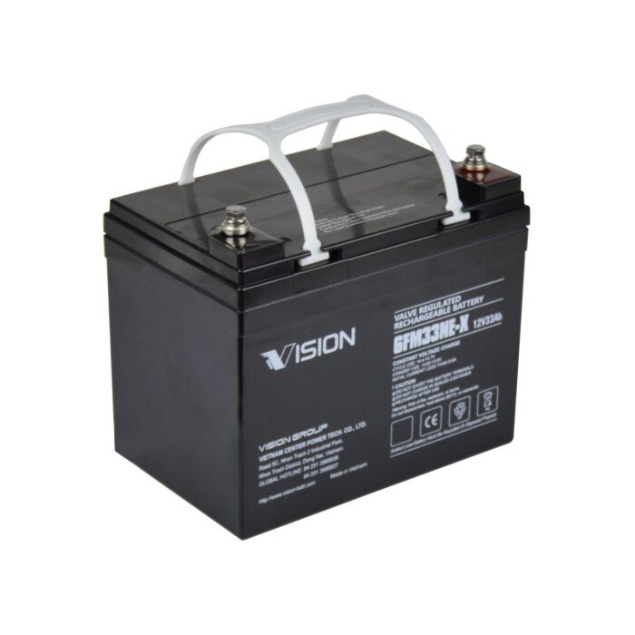 AGM Deep Cycle batteri 12V 33Ah 195x130x168 mm + høyre