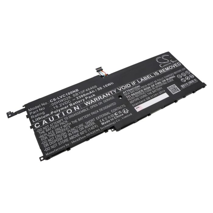 Batteri for ThinkPad X1 Yoga SB10F46466 00HW028, 00HW029, 01AV, 01AV409, 01AV410, 01AV438, 01AV439