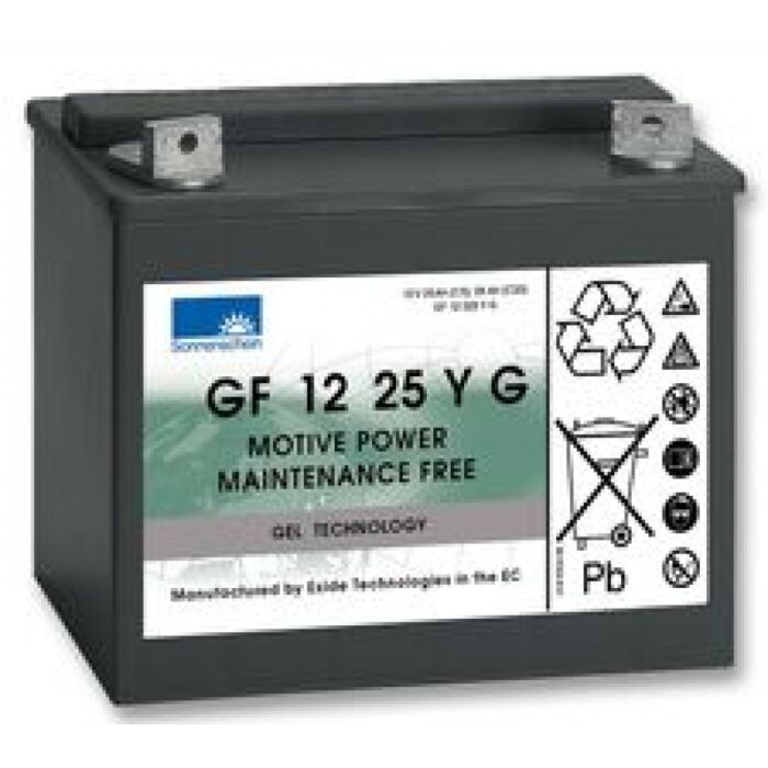SONNENSCHEIN GEL Batteri 12V 25AH (197x132x180mm) +venstre
