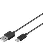Köp USB-C lade datakabel universal USB 2.0 male (type A) type USB-C™ male 1m av batterigiganten.se för 99,00 kr