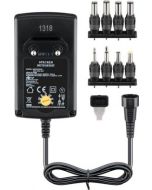 Köp Universal strømforsyning output 3.0-4.5-5.0-6.0-7.5-9.0-12.0 VDC max 27W / 2250mA av batterigiganten.se för 328,00 kr