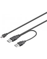 Köp USB 2.0 Hi-Speed dual power kabel av batterigiganten.se för 162,00 kr