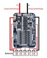 6S BMS/PCB 15A med Balansering