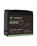 Köp Improve Lithium Batteri 12V 20Ah (LiFePO4) BMS 20A av batterigiganten.se för 1 980,00 kr
