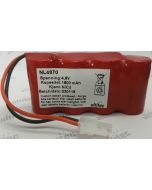 4,8v 1,6Ah nødlysbatteripakke m/ ledning og Molex Minifit 2-pol SBS 23x89x43 mm