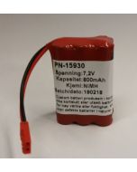Köp 7,2 V 800mAh NIMH batteripakke med 2 pin JST plugg av batterigiganten.se för 438,00 kr