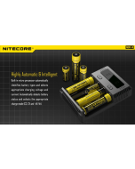 Köp Batteriladdare till NiMH, NiCD, Li-ion och Li-Polymer med 4 laddningskanaler universal storlek upp till Ø26x65mm celler Nitecore av batterigiganten.se för 599,00 kr