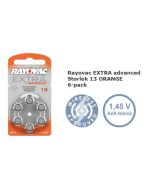 Köp Rayovac EXTRA Advanced 13 1,45V Hörapparatsbatteri PR 48, AR48, ZA13 av batterigiganten.se för 25,00 kr