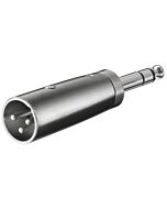 Köp XLR ljud adapter 3-stifts XLR kontakt - 6,35mm stereo kontakt av batterigiganten.se för 53,00 kr