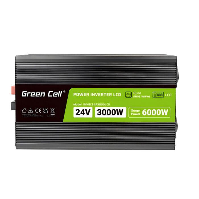 Kraftfull inverter omvandlar 12V DC till 230V, 3000W/6000W